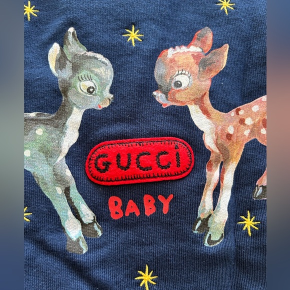 *NWT* GUCCI BABY DRESS WITH EMBROIDERY DESIGN AND RAINBOW COLLAR, 12/18 MONTHS - Picture 8 of 9